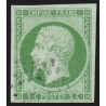 n°12, Napoléon non-dentelé, 5c vert, oblitéré, effigie bien dégagée - TB