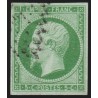n°12, Napoléon non-dentelé 1854, 5c vert, oblitéré - TB
