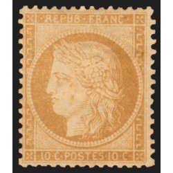 n°36, Cérès Siège de Paris 1870, 10c bistre-jaune, neuf * GNO - TB D'ASPECT