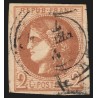n°40B, Cérès Bordeaux, 2c brun-rouge, oblitéré cachet à date - TB - Certificat