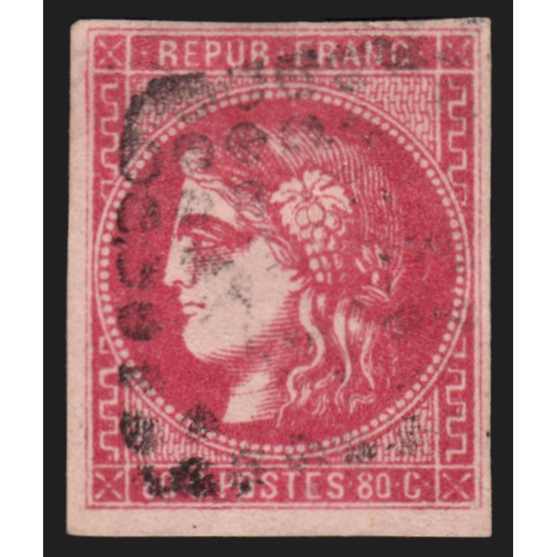 n°49, Cérès Bordeaux, 80c ROSE-FONCÉ, oblitéré - TB D'ASPECT n°49, Cérès Bordeaux, 80c ROSE-FONCÉ, oblitéré - TB D'ASPECT