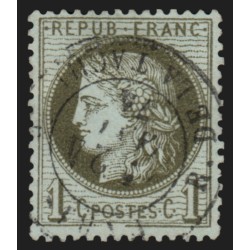 n°50b, variété "trait brisé", oblitéré càd Paris Rue de la Tacherie - SUPERBE
