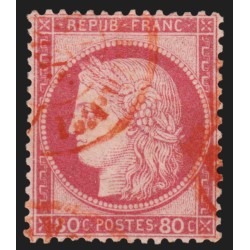 n°57, Cérès 80c rose, oblitéré càd rouge des imprimés - TTB