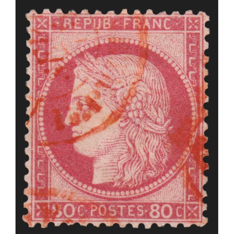 n°57, Cérès 80c rose, oblitéré càd rouge des imprimés - TTB n°57, Cérès 80c rose, oblitéré càd rouge des imprimés - TTB