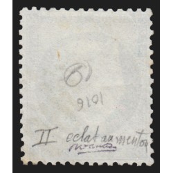 n°60B, variété "anneau-lune" au menton, Cérès 25c bleu, Type II - SUPERBE