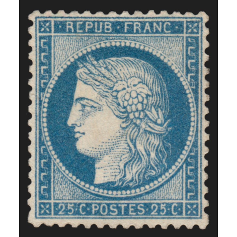 n°60C, Cérès 25c bleu, Type III, neuf (*) sans gomme - SUPERBE n°60C, Cérès 25c bleu, Type III, neuf (*) sans gomme - SUPERBE