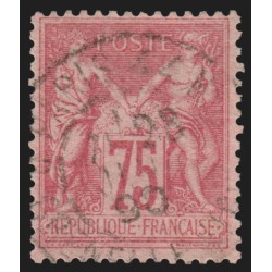 n°81, Sage 75c rose, Type II (N sous U), oblitéré - TTB