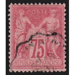 n°81, Sage 75c rose, Type II (N sous U), oblitéré - TB D'ASPECT