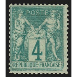 n°63, Sage 4c vert, Type I, neuf * infime trace de charnière quasi ** - TB