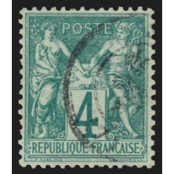 n°63, Sage 4c vert, Type I, oblitéré - SUPERBE