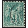 n°63, Sage 4c vert, Type I, oblitéré - SUPERBE