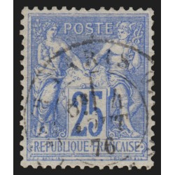 n°68, Sage 25c outremer, Type I, oblitéré, signé CALVES - SUPERBE