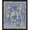 n°68, Sage 25c outremer, Type I, oblitéré, signé CALVES - SUPERBE