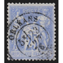n°68, Sage 25c outremer, Type I, oblitéré càd ORLEANS Loiret - TB