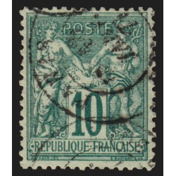 n°76, Sage 10c vert, Type II, oblitéré, signé A.BRUN - TB
