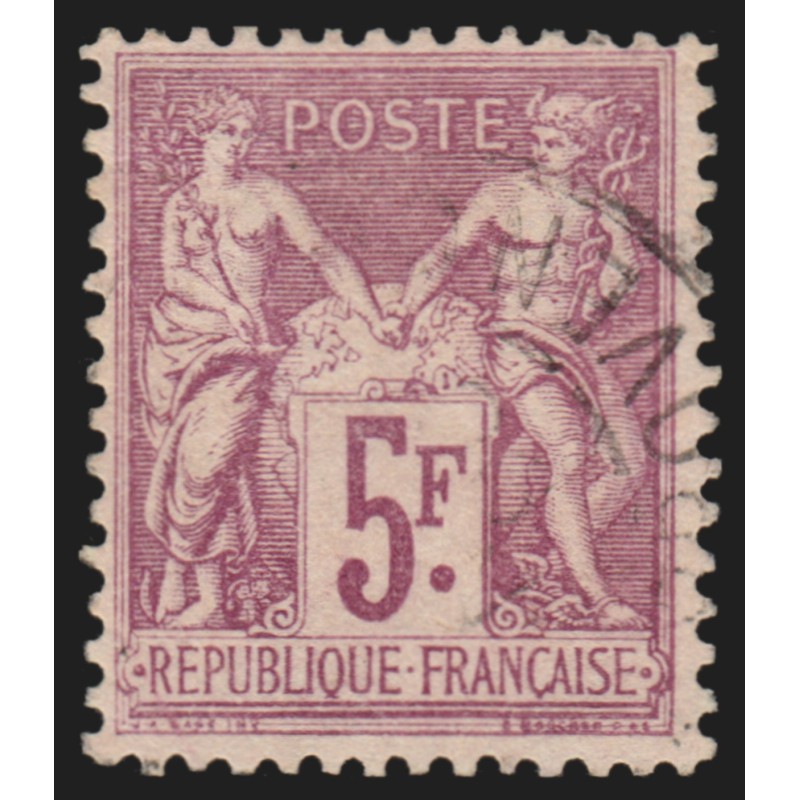 n°95a, Sage 5fr lilas-rose sur lilas-pâle, signé JF.BRUN - TB n°95a, Sage 5fr lilas-rose sur lilas-pâle, signé JF.BRUN - TB