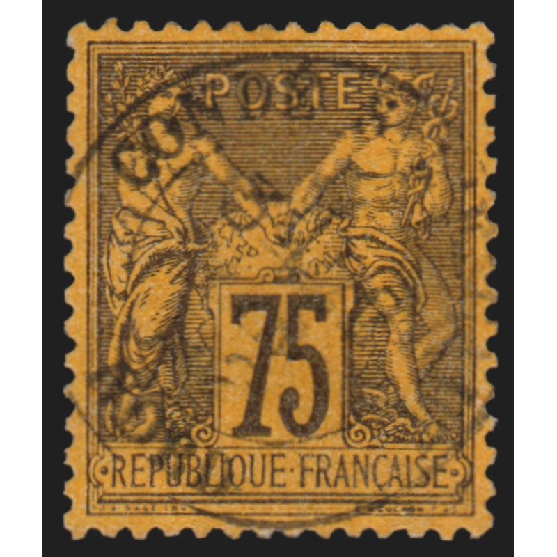 n°99, Sage 75c violet sur orange, oblitéré càd CONDÉ-SUR-L'ESCAUT - TB