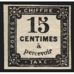 Timbres-Taxe n°4, 15c noir, 1870, neuf ** sans charnière - TB