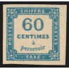 Timbres-Taxe n°9, bord de feuille, 60c bleu, neuf ** sans charnière - SUPERBE