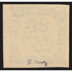Timbres-Taxe n°9, bord de feuille, 60c bleu, neuf ** sans charnière - SUPERBE