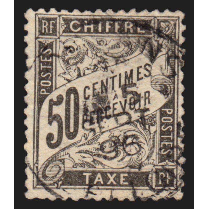 Timbres-Taxe n°20, Duval 50c noir, oblitéré - TB D'ASPECT Timbres-Taxe n°20, Duval 50c noir, oblitéré - TB D'ASPECT