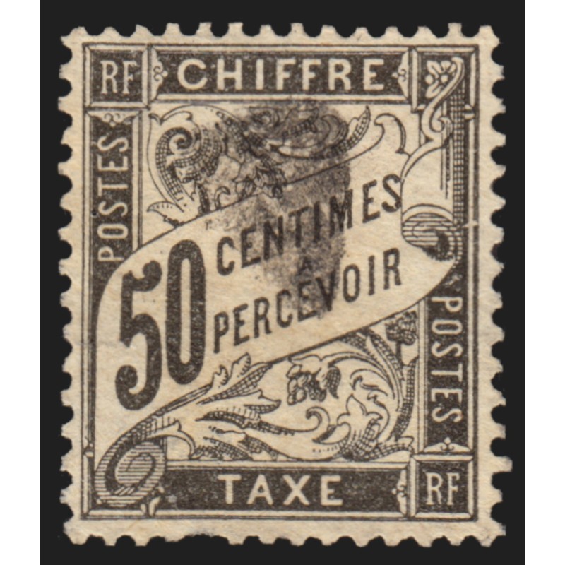 Timbres-Taxe n°20, Duval 50c noir, oblitéré - BEAU D'ASPECT Timbres-Taxe n°20, Duval 50c noir, oblitéré - BEAU D'ASPECT