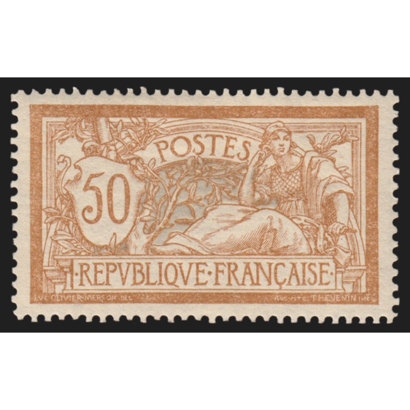 n°120, Merson 50c brun et gris, neuf * avec charnière - SUPERBE