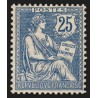 n°127, Mouchon retouché, 25c bleu, neuf * légère trace de charnière - TB