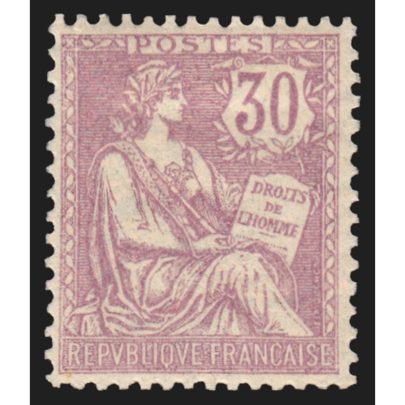 n°128, Mouchon retouché, 30c violet, neuf * avec charnière - TB n°128, Mouchon retouché, 30c violet, neuf * avec charnière - TB