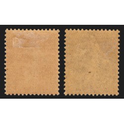 n°135/136, Semeuse inscriptions maigres, neufs * avec charnière - TB