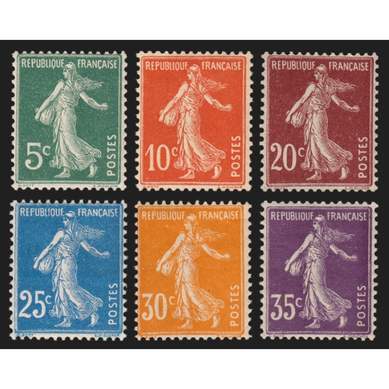 n°137/142, Semeuse camée 1907, série complète, neufs ** sans charnière - TB n°137/142, Semeuse camée 1907, série complète, neufs ** sans charnière - TB