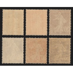 n°137/142, Semeuse camée 1907, série complète, neufs ** sans charnière - TB
