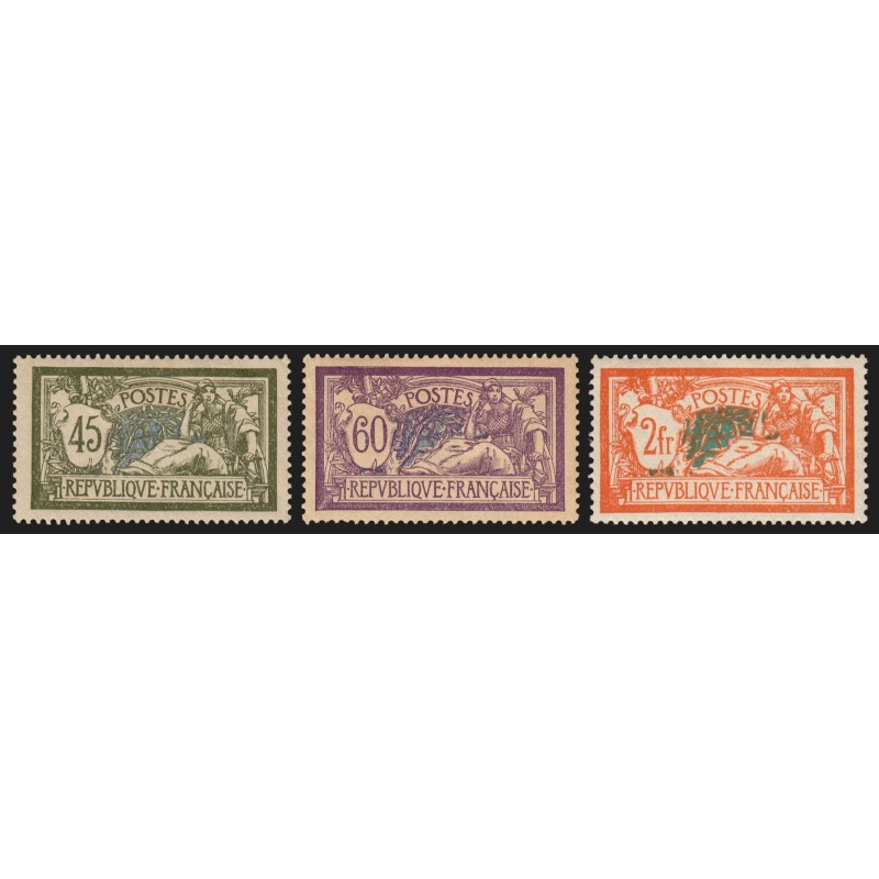 n°143/145, Merson 1907, série complète, neufs * avec trace de charnière - TB n°143/145, Merson 1907, série complète, neufs * avec trace de charnière - TB