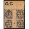 n°157, bloc de quatre millésime 9 avec manchette GC, neuf ** sans charnière TB