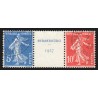 n°242A, paire avec intervalle, Exposition de Strasbourg 1927, oblitérés - TB