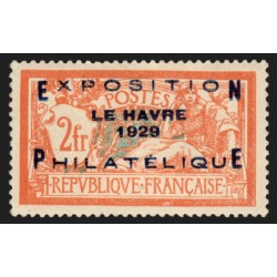 n°257A, Exposition Le Havre 1929, neuf * trace de ch. adhérences - TB D'ASPECT