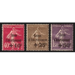 n°266/268, Caisse d'Amortissement 1930, neufs * avec charnière - TB