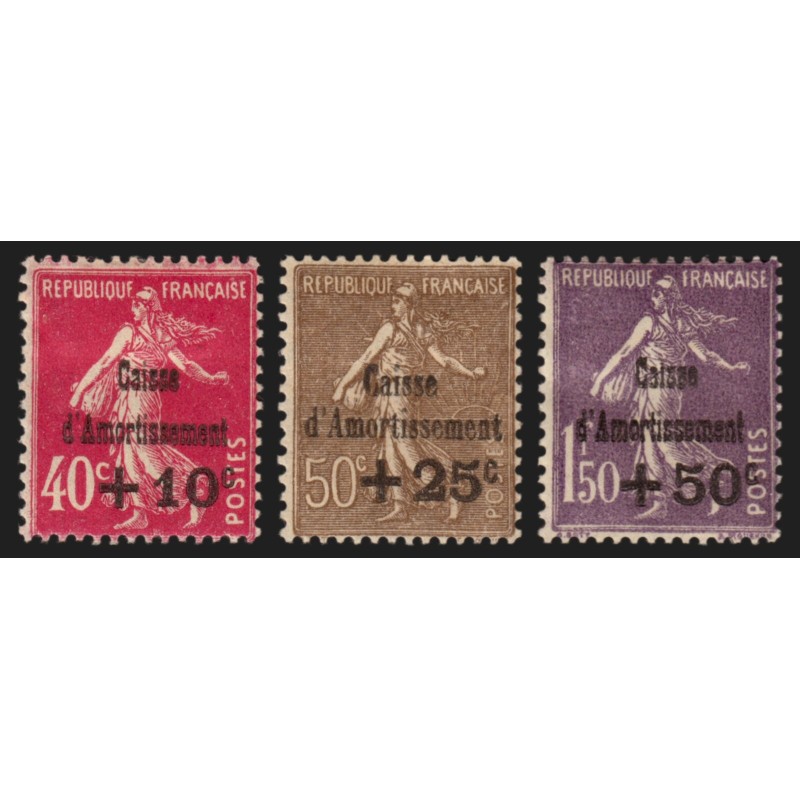 n°266/268, Caisse d'Amortissement 1930, neufs * avec charnière - TB n°266/268, Caisse d'Amortissement 1930, neufs * avec charnière - TB