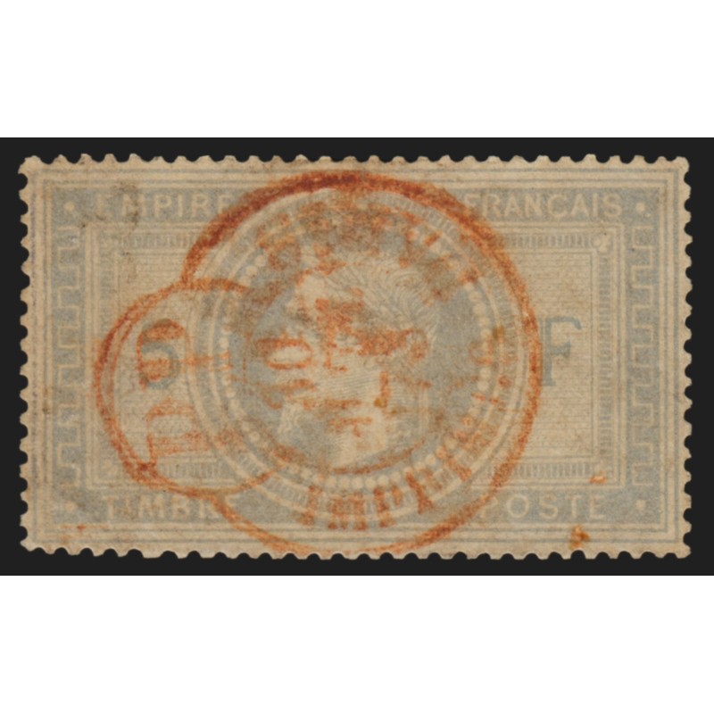n°33, 5fr violet-gris, oblitéré càd rouge des imprimés - SUPERBE D'ASPECT n°33, 5fr violet-gris, oblitéré càd rouge des imprimés - SUPERBE D'ASPECT