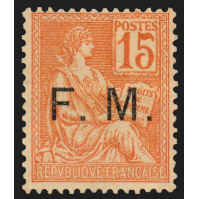 Franchise Militaire n°1, Mouchon 15c orange, neuf ** sans charnière - B/TB Franchise Militaire n°1, Mouchon 15c orange, neuf ** sans charnière - B/TB