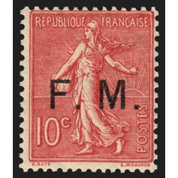 Franchise Militaire n°4, Semeuse lignée 10c rose, neuf ** sans charnière - TB