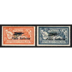 Poste Aérienne n°1/2, Merson surchargés, neufs * légère trace de charnière - TB