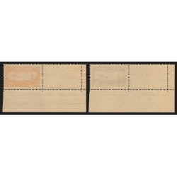 Poste Aérienne n°5/6, coins datés, Avion survolant Marseille, neufs ** - TB