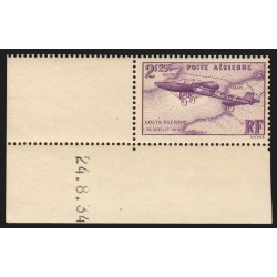 Poste Aérienne n°7, coin daté 1934, Louis Blériot, neuf ** sans charnière - TB
