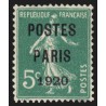 Préoblitérés n°24, Semeuse 5c vert, POSTES PARIS 1920, neuf (*) - SUPERBE