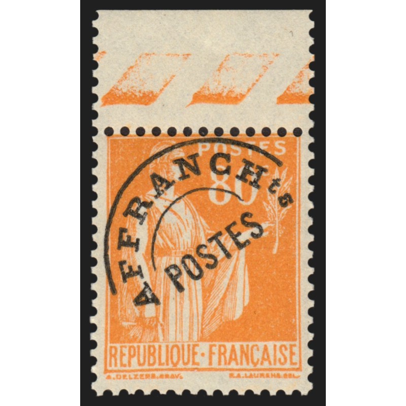 Préoblitérés n°75, Paix 1933, 80c orange, neuf ** sans charnière - TB Préoblitérés n°75, Paix 1933, 80c orange, neuf ** sans charnière - TB
