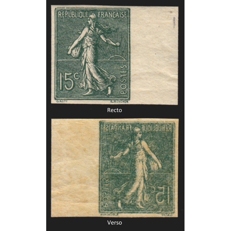 n°130g, variété "impression recto-verso" non-dentelé, neuf ** - SUPERBE