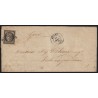 n°3, Cérès 20c noir, oblitéré MURET 1849 lettre pour L'Isle en Jourdain - B/TB
