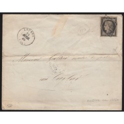 n°3, Cérès 20c noir, oblitéré LODEVE 1849 cursive 33/LE CAYLAR + bloc dateur TB