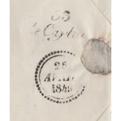 n°3, Cérès 20c noir, oblitéré LODEVE 1849 cursive 33/LE CAYLAR + bloc dateur TB